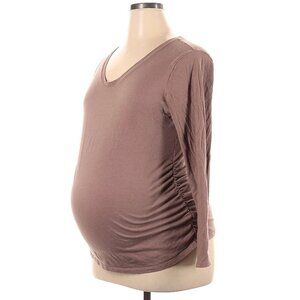 Isabel Maternity Top Ruched Side Women's Size Small Long Sleeve Excellent very g